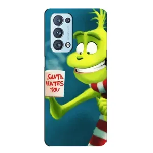 Різдвяні Чохли для Oppo Reno6 Pro Plus 5G (VPrint) (Зелений Грінч)