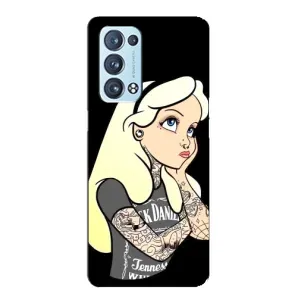 Чехол с печатью для Oppo Reno6 Pro 5G - (Мода) (AlphaPrint) (Девочка в тату)