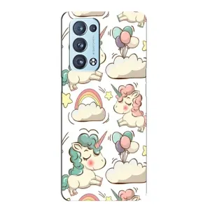 Чехол для Оппо Рено 6 Про - (Единорожки - Новинки) (AlphaPrint)