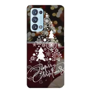 Рождественские Чехлы для Oppo Reno6 Pro 5G (VPrint) (Елочка узорная)