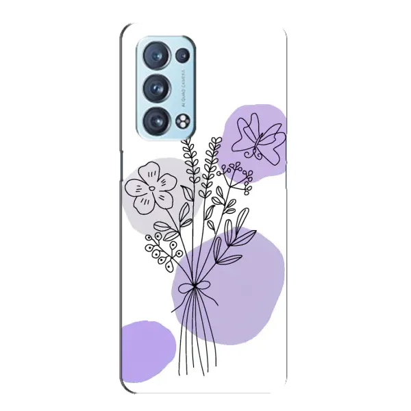 Чехол с принтом «Букет фиолетовая абстракция» для OPPO Reno6 Pro 5G