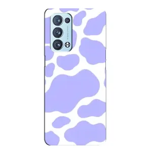 Чохол з принтом корови на OPPO Рєно6 Pro 5G (Фіолетова Бурьонка)