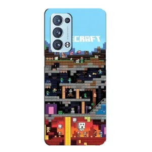 Чехол Майнкрафт на Oppo Reno6 Pro 5G (AlphaPrint) Minecraft (фон Minecraft)