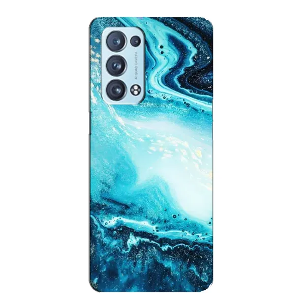 Чохол з принтом «Блакитний мрамор» для OPPO Reno6 Pro 5G