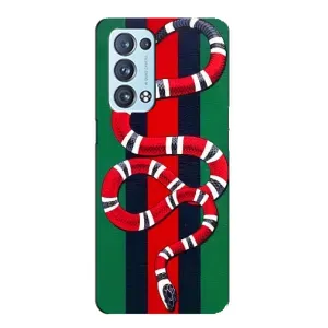 Чехлы ГУЧЧИ для Оппо Рено 6 Про (AlphaPrint) (Gucci змия)