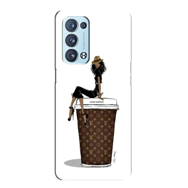 Чохол з принтом «кава LOUIS VUITTON» для OPPO Reno6 Pro 5G Чохол з принтом «кава LOUIS VUITTON» для OPPO Reno6 Pro 5G