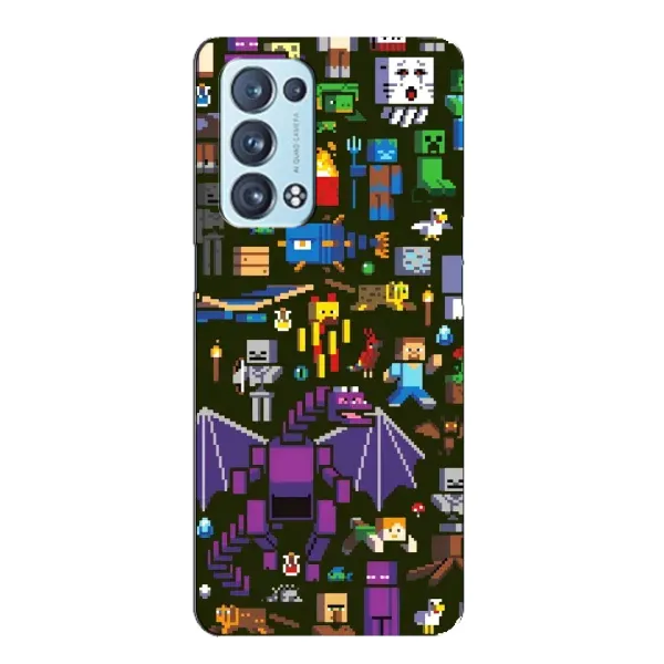 Чехол с принтом «Коллаж Майнкрафт» для OPPO Reno6 Pro 5G