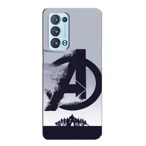 Чехлы с героями Марвел Oppo Reno6 Pro 5G (VPrint) (Команда А)