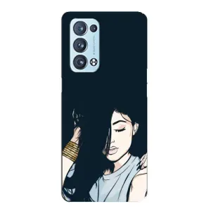 Чехол с печатью для Oppo Reno6 Pro 5G - (Мода) (AlphaPrint) (Красивая девочка)