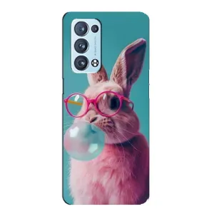 Чохол з принтом стильні тварини для OPPO Рєно6 Pro 5G (Кролик в окулярах)