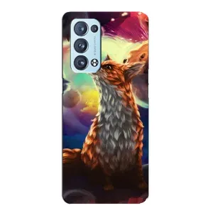 Чехлы с картинкой Лисички для Oppo Reno6 Pro 5G (VPrint) (Лисица в космосе)
