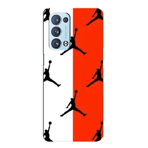 Чехлы для Oppo Reno6 Pro 5G - с картинкой JORDAN (AlphaPrint) (Лого Джордан)