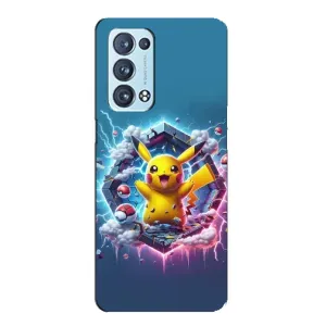 Чохол з Пікачу на Oppo Reno6 Pro 5G (Лого Пікачу)