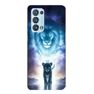 Чехол со Львом для Oppo Reno6 Pro 5G (VPrint) (Маленький лев)