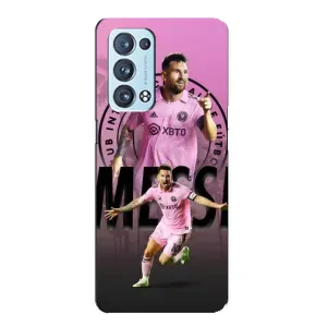 Чехлы для Оппо Рено 6 Про - Лео Месси Маями (Messi Miami)