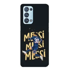 Чехлы для Oppo Reno6 Pro 5G (Leo чемпион) (AlphaPrint) (Messi ПСЖ)