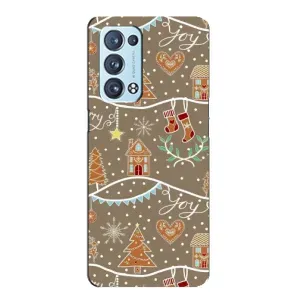 Новогодние, Праздничные Чехлы для Oppo Reno6 Pro 5G - 2024 год (Новогодние пряники)