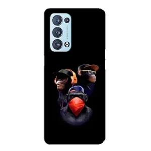 Чехол с Обезьянами Oppo Reno6 Pro 5G - (AlphaPrint) (Три обезьяны)