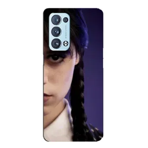 Чехол с дизайном Венздей 2 на Oppo Reno6 Pro 5G (Загадочный взгляд Уэнздей)