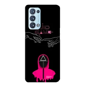 Чехол Гра в кальмара для Oppo Reno6 Pro 5G (Минимализм Игра кальмара)