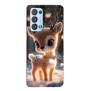 Чехол с принтом «Олененок» для OPPO Reno6 Pro 5G