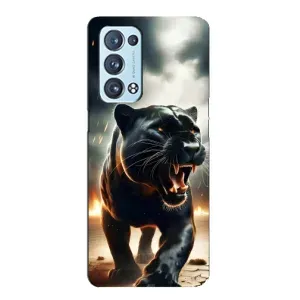 Чохол з картинкою 'Хижаки' для Oppo Reno6 Pro 5G (Чорна пантера)