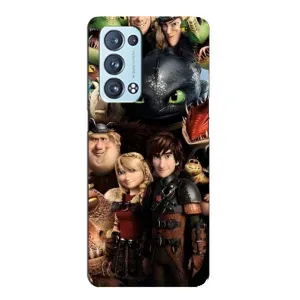 Чехол как приручить дракона на Oppo Reno6 Pro 5G (Персонажи дракона)