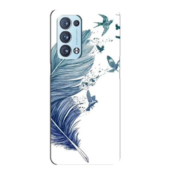 Чохол з принтом «Перо» для OPPO Reno6 Pro 5G