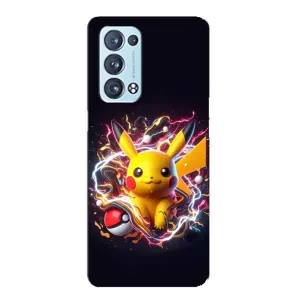 Чохол з Пікачу на Oppo Reno6 Pro 5G (Пікачу з м'ячем)