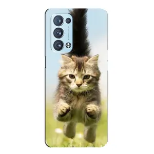 Чехлы с Котиками для Oppo Reno6 Pro 5G (VPrint) (Прыжок кота)