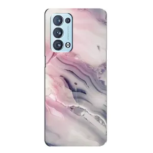 Мраморный чехол на Oppo Reno6 Pro 5G (VPrint) (Пурпурный Мрамор)