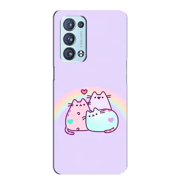 Чехол с принтом «Радужные котики» для OPPO Reno6 Pro 5G Чехол с принтом «Радужные котики» для OPPO Reno6 Pro 5G