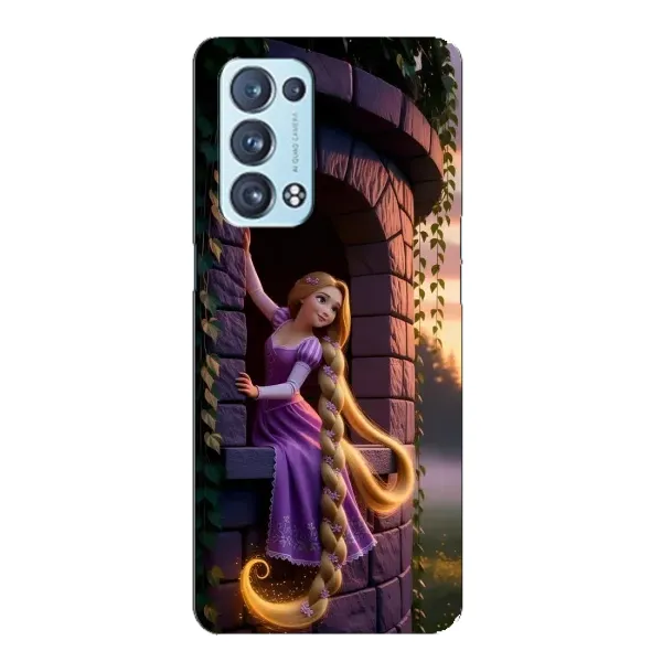 Чехол с принтом «Рапунцель на башне» для OPPO Reno6 Pro 5G