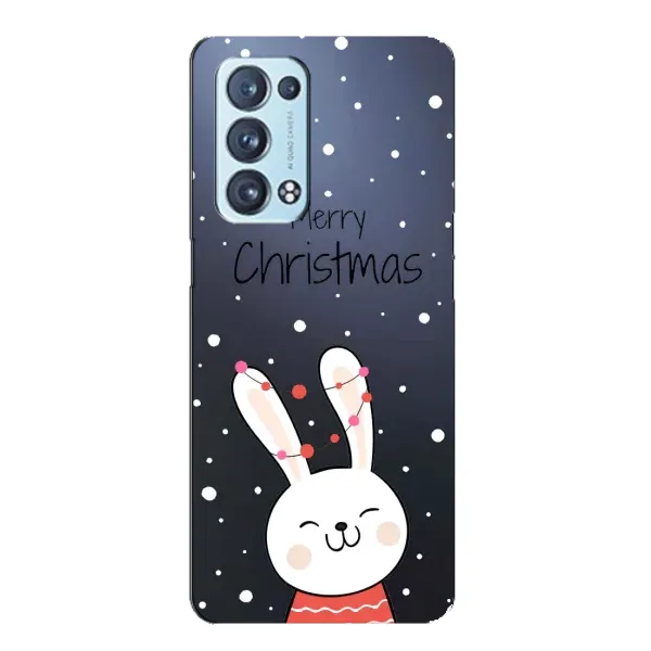 Чехол с принтом «Рождественский заяц» для OPPO Reno6 Pro 5G