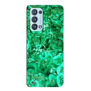 Мраморный чехол на Oppo Reno6 Pro 5G (VPrint) (Салатный Мрамор)