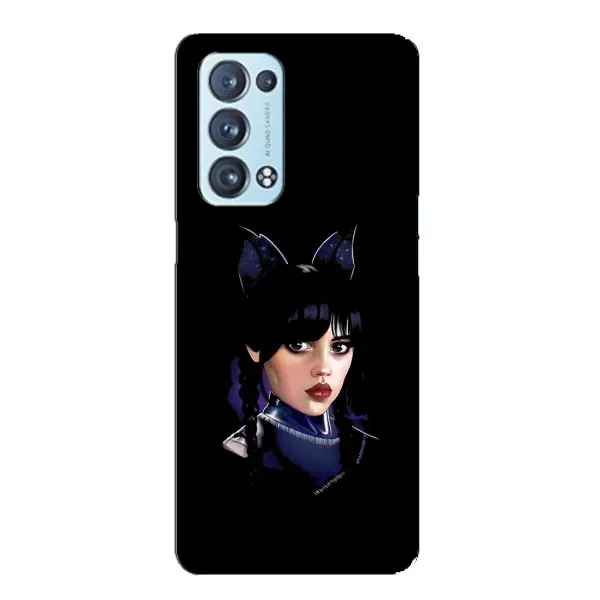 Чехол с принтом «серьезная Уэнздей» для OPPO Reno6 Pro 5G