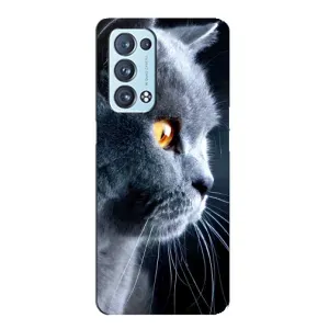 Чехлы с Котиками для Oppo Reno6 Pro 5G (VPrint) (Серый Кот)