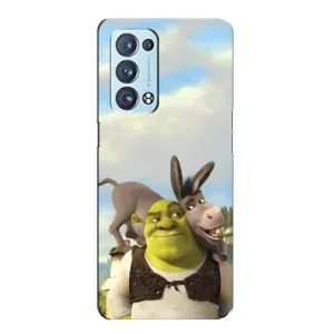 Чехол с мультфильмом Шрек на Oppo Reno6 Pro 5G (Шрек и Осел)