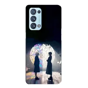 Чехлы Венсдей на Oppo Reno6 Pro 5G Уэнсдей (AlphaPrint) (Уэнздей и Инид)