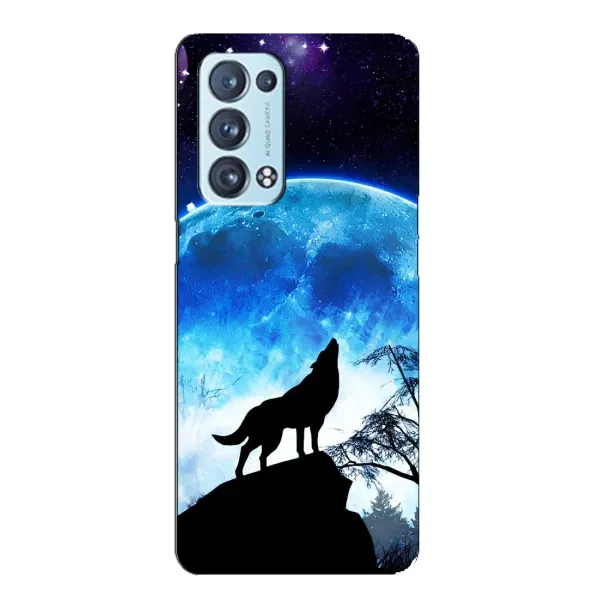 Чехол с принтом «Волк на луну» для OPPO Reno6 Pro 5G Чехол с принтом «Волк на луну» для OPPO Reno6 Pro 5G