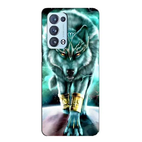 Чехол с принтом «Яркий волк» для OPPO Reno6 Pro 5G Чехол с принтом «Яркий волк» для OPPO Reno6 Pro 5G
