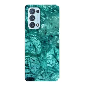 Мраморный чехол на Oppo Reno6 Pro 5G (VPrint) (Зеленый мрамор)