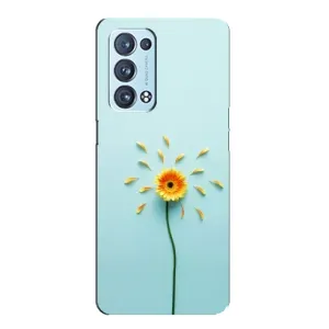 Чехлы с Цветами для Oppo Reno6 Pro 5G (VPrint) (Желтый цветок)