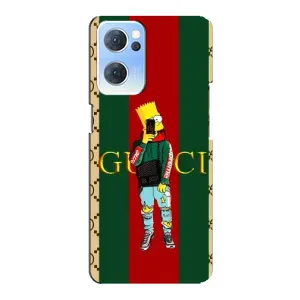 Брендновые Чехлы для Oppo Reno7 5G - (PREMIUMPrint) (Барт ГУЧЧИ)