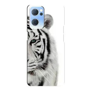 Чехлы с картинками животных Oppo Reno7 5G (Белый Тигр)