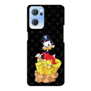 Чехлы для Oppo Reno7 5G - Скрудж МакДак Louis Vuitton (PREMIUMPrint) (Богатство Макдака)