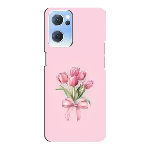 Чохол з розовим принтом для Oppo Reno7 5G (Букет квітів)