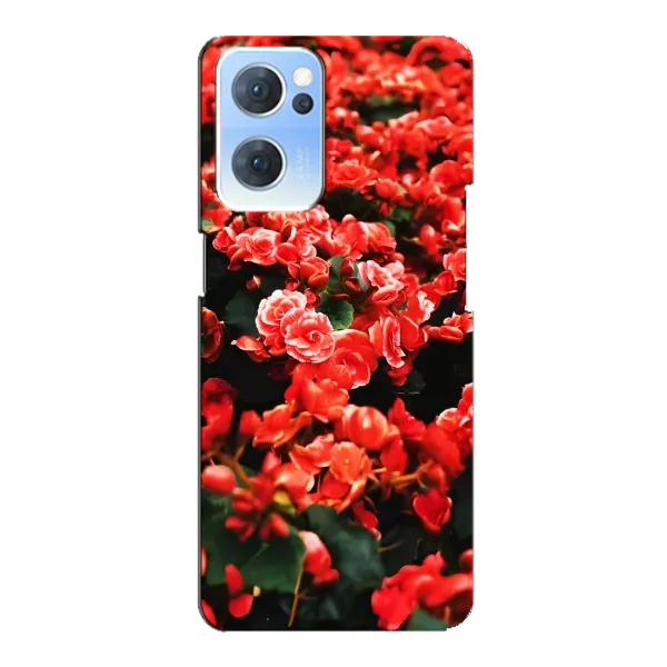 Чехол с принтом «Цветы красные» для OPPO Reno7 5G Чехол с принтом «Цветы красные» для OPPO Reno7 5G