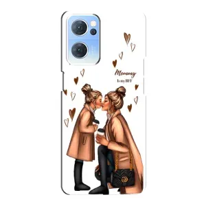 Чохол з друком для Oppo Reno7 5G - (Мама з дитинкою) (AlphaPrint) (Донька і мама)