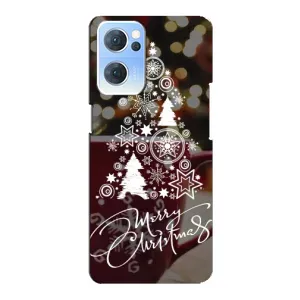 Рождественские Чехлы для Oppo Reno7 5G (VPrint) (Елочка узорная)